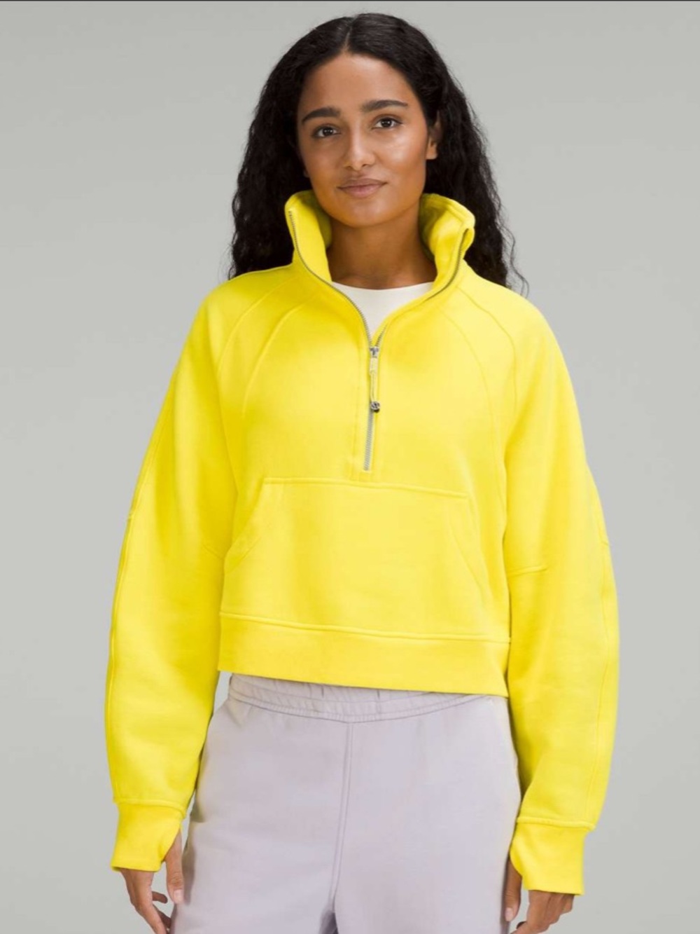 lululemon Scuba Oversized Funnel Neck Half-Zip Sweatshirt  - Sonic Yellow XS/S